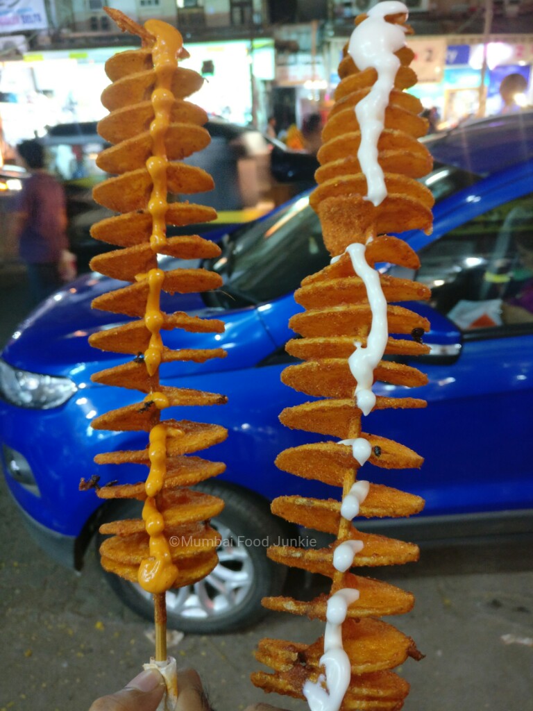 mumbai street food - Cheese & Peri-Peri Potato Twisto